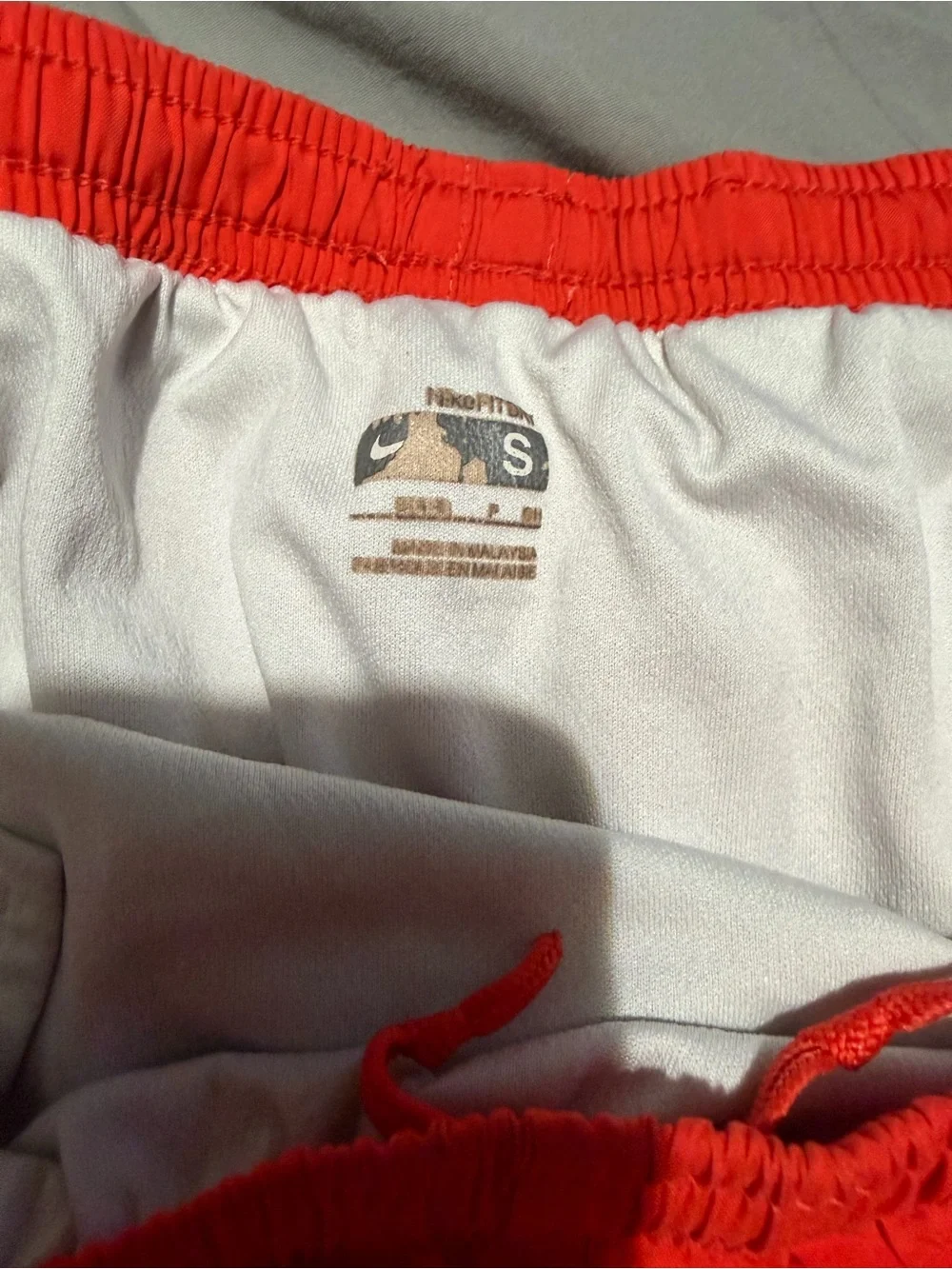 Nike Dri-FIT Tempo Running Shorts Orange White Black Athletic Shorts